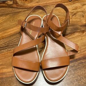 Marc Fisher Brown Leather Women's Sandals